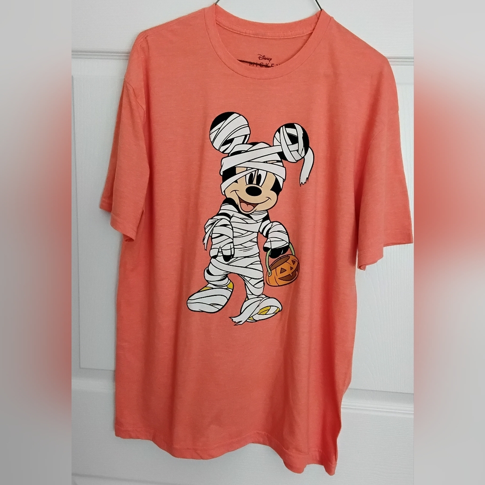 Disney Orange Mickey Mouse Mummy Halloween Tee